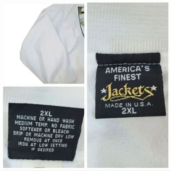 Vintage 80's IBM Paul Rand Design Employee Snap Down Bomber Jacket Size 2XL - Picture 10 of 11